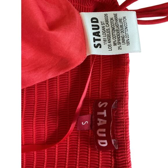 Staud Smocked Hibiscus Landry Mini Dress Size S - Picture 4 of 4